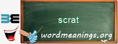 WordMeaning blackboard for scrat